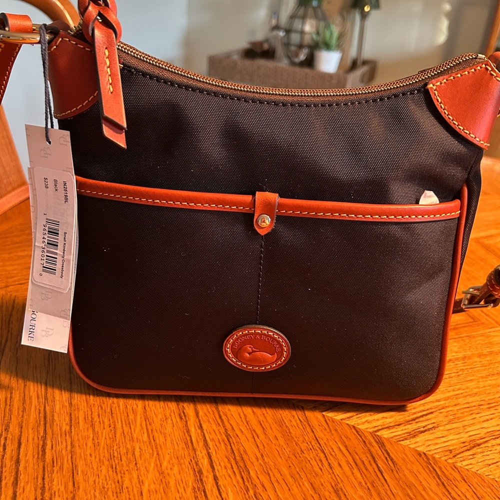 Dooney & Bourke Black and Tan Crossbody Bag